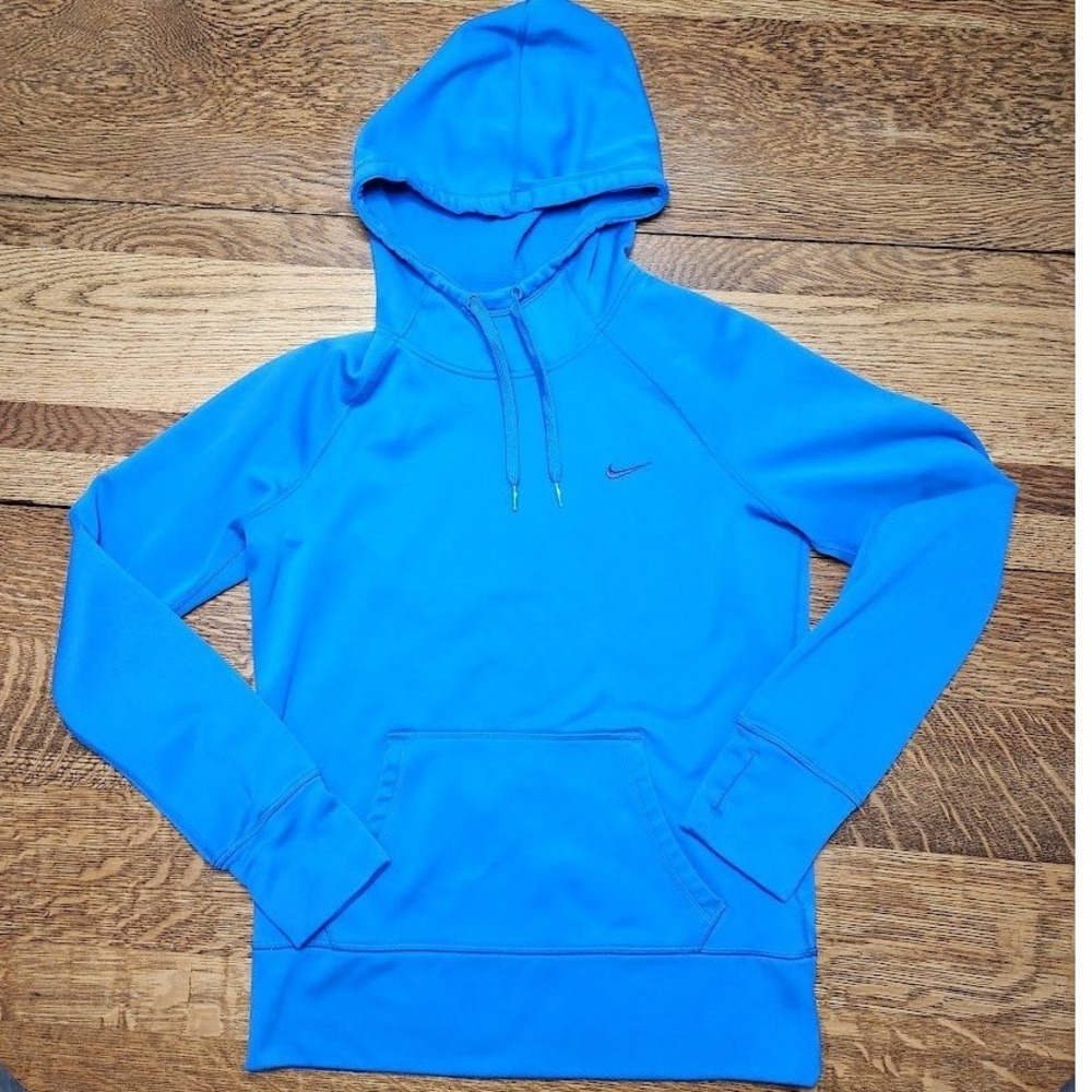 Nike Bright Blue Pullover Hoodie with Swoosh
